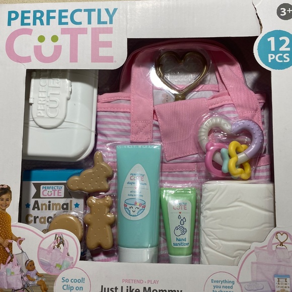 Perfectly Cute Just Like Mommy Baby Doll Pretend Diaper Bag Play Set 12 PCS  NEW - Picture 5 of 7